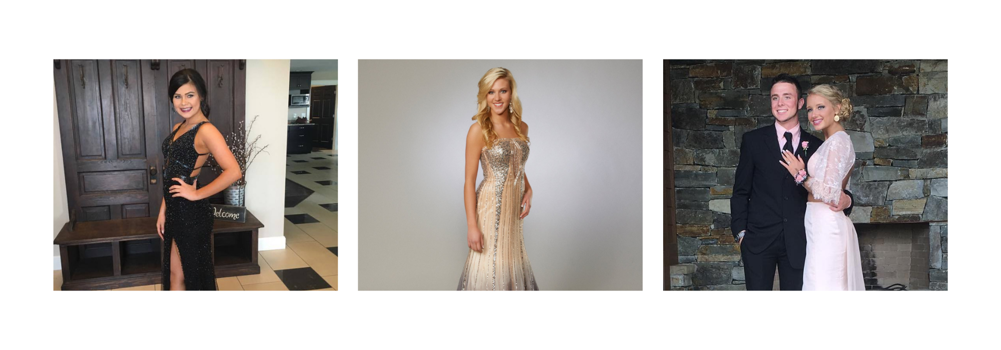 Prom gown collage 